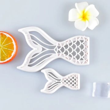 2 Pieces Fish Tail Fondant Cutter Set