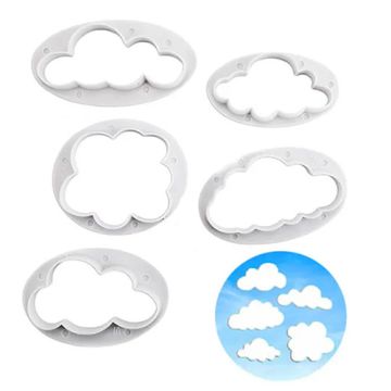5 Pieces Cloud Fondant Cutter Set