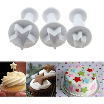 3 Pieces Star Fondant Cutter Set