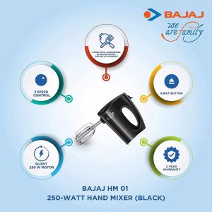 Bajaj HM 01 Electric Beater & Mixer 250w
