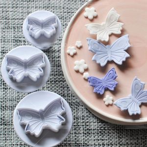 3 Pieces Butterfly Fondant Cutter Set