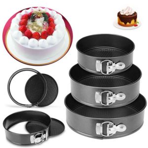 Non-Sticks Round Cake Mold With Lock System (3 Pieces Set)