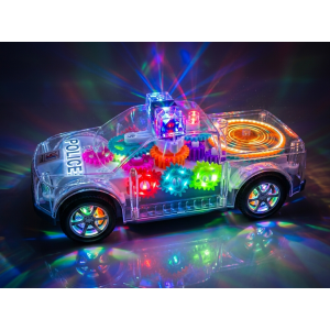 Transparent Police Gear Car With Lights and Music