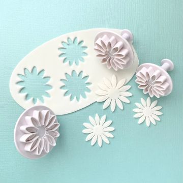 3 Pieces Sunflower Fondant Cutter Set