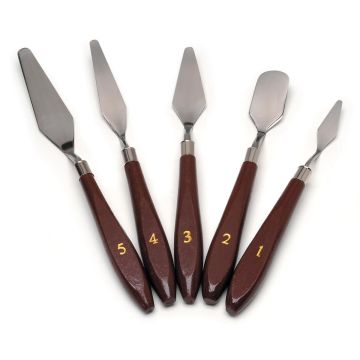 5 Pcs Palette (Painting) Cake Knife Set