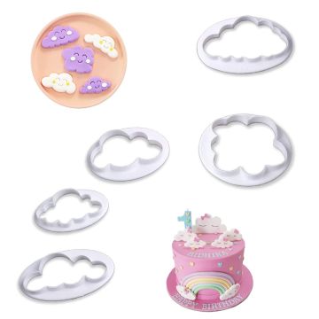 5 Pieces Cloud Fondant Cutter Set