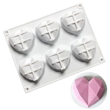 Diamond Heart Shape Silicone Mould