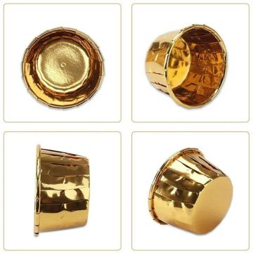 Golden Cup Cake Liner 5 Pcs