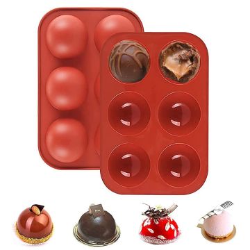 Half Shape Silicone Ball Mold 6 Cavity