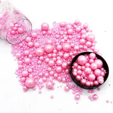 Mix Size Edible Pink Sugar Ball/ Sprinkle