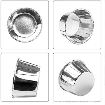 Silver Cup Cake Liner 5 Pcs